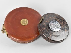 Two Vintage Tape Measures, The Treble Clock Type and Hockley Abbey Metal Example