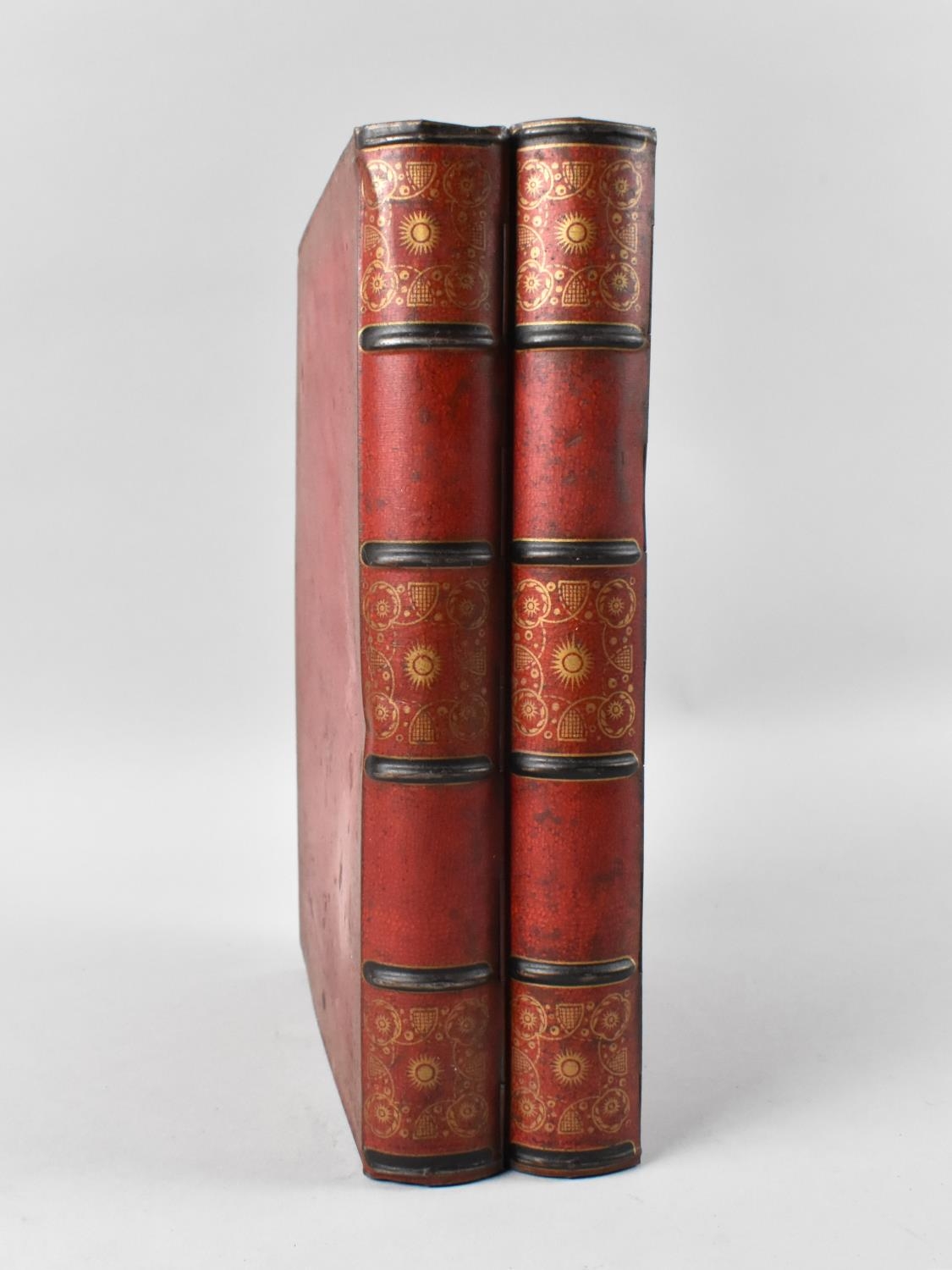A Pair of Huntley and Palmer Biscuit Tins in the Form of Tooled Leather Bound Books, Issued 1924, - Image 3 of 4