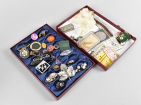 A Collection of Various Vintage and Later Jewellery Items to Comprise Earrings, Brooches, Badges,