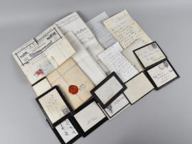 A Collection of Various Victorian Condolence Cards, Hand Written Letters and Legal Documents Etc