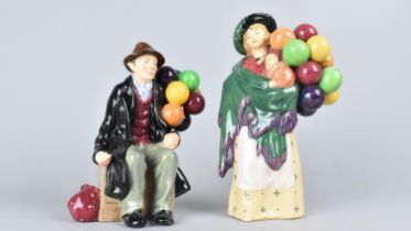 Two Royal Doulton Figures, The Balloon Seller HN583 and the Balloon Man HN1954