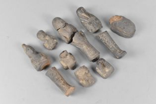 A Collection of Ancient Egyptian Tomb Burial Figures or Ushabti, Condition Issues