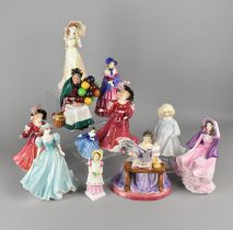 A Collection of Various Ceramic Figures to Comprise Two Royal Doulton Patricia, Coalport Kathleen,