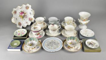 A Collection of Various Ceramics to Comprise Hammersley Floral Decorated Dish, Various Tea Cups