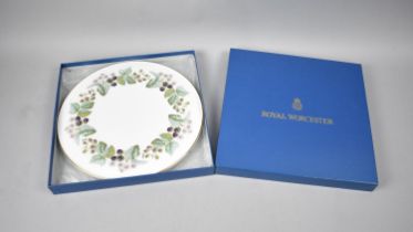 A Boxed Royal Worcester Cake Plate, Lavinia Pattern