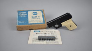 A Vintage Boxed Webley MKII .22 Calibre Sports Starting Pistol with Original Box and with