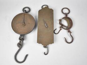 A Collection of Vintage Spring Balances and a Sack Scale