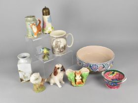 A Collection of Various Ceramics to Comprise Large Poole Bowl, Beswick Bird, Mailings Pedestal Bowl,