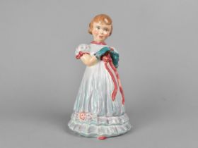 A Wedgwood & Co. Hand Painted Figure of a Young Girl, 22cm