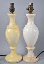 Two Mid 20th Century Onyx Table Lamps, 37cm high