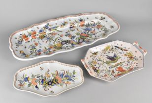 Three Pieces of French Faience to Comprise Large Rectangular Platter, 63cm Wide and Matching