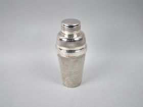 A Mid 20th Century Silver Plated Cocktail Shaker, 21cms High