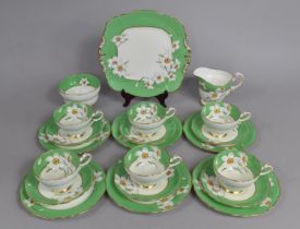 A Paragon Narcissus Pattern Tea Set (Circa 1930s) to comprise Six Cups, Saucers and Side Plates,