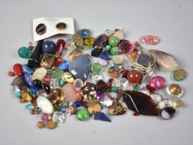 A Collection of Various Mixed Glass and Stone Beads to include Carnelian, Paste, Agate Etc