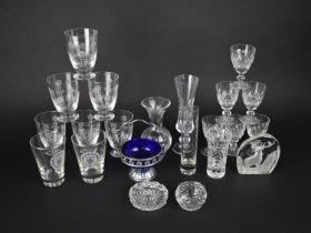 A Collection of Various Glass to Comprise Tumblers, Sherries etc