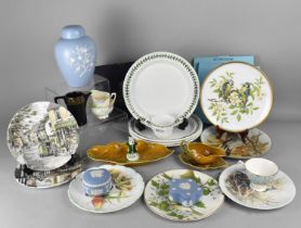 A Collection of Various Ceramics to Comprise Wedgwood Jasper ware, Spode Ginger Jar, Portmeirion