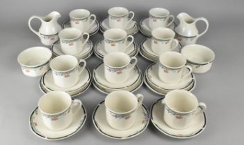 A Royal Doulton Juno Pattern Tea Set to Comprise Twelve Cups, Twelve Saucers, Nine Side Plates,