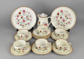 A Royal Worcester Astley (First Produced in Dr Wall's Period 17-1783) Pattern Tea Set to Comprise