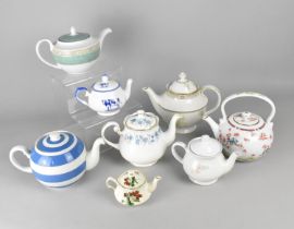 A Collection of Various Teapots to Include T. G. Green Cornish ware, Wedgwood etc