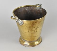 A Small Brass Bucket of Tapering Cylindrical Form, 19cms Diameter and 20cms High, Perhap Ice