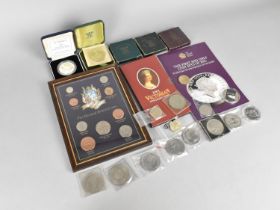 A Collection of Various Coinage to Comprise Commemorative Crowns, Framed Pre-decimal Set etc