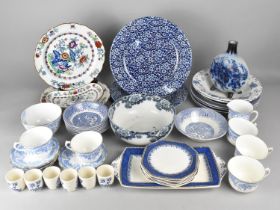 A Collection of Various Transfer Printed Ceramics to Comprise Blue and White Willow Pattern,