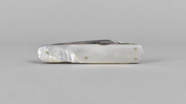 A Vintage Three Bladed Pocket Knife with Mother of Pearl Scales