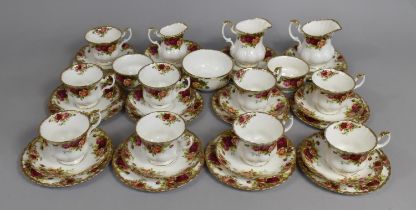 A Royal Albert Old Country Roses Tea Set to comprise nine Cups, Twelve Saucers, Twelve Side