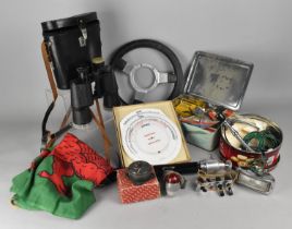 A Collection of Vintage Items to Comprise Lucas Dash Clock, Car Lights, Bulbs, Blackwell MK V