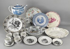 A Collection of Various 19th Century Ceramics to Comprise Early 19th Century Blue and White Transfer