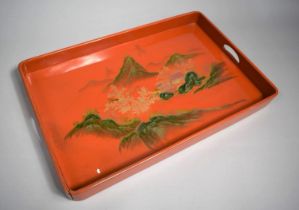 A Mid 20th Century Chinese Lacquered Tray, 48cms by 31cms