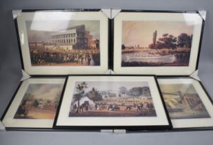 A Selection of Five Modern Framed 19th Century Subjects, Each 52x38cms