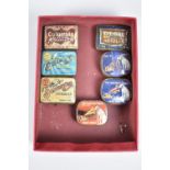 A Collection of Seven Vintage Gramophone Needle Tins with Six Containing Needles