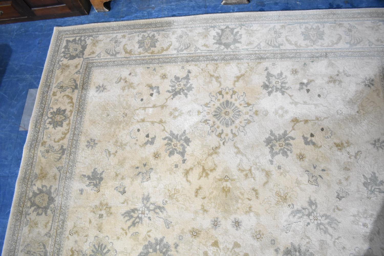 A Large Patterned Rug on Faun Ground, 347x250cm - Image 4 of 7