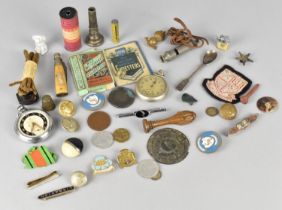 A Collection of Sundry Militaria Comprising Military Buttons, Pocket Watches, Bugle Mouthpiece,