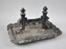 A Late 19th/Early 20th Century Cast Iron Boot Scraper on Rectangular Tray, 40cms by 28cms