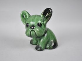 A Vintage Green Glazed Bonzo Dog Ornament, 17cms High