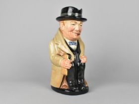A Royal Doulton Winston Churchill Jug, 22cm high