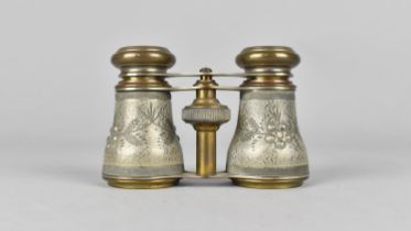 A Pair of Late 19th Century Brass and Silver Plated Opera Glasses