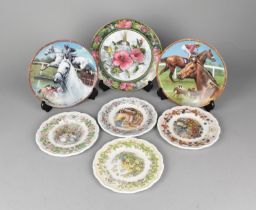 Four Royal Doulton Brambly Hedge Small Plates Together with Two Royal Worcester Great Racehorses