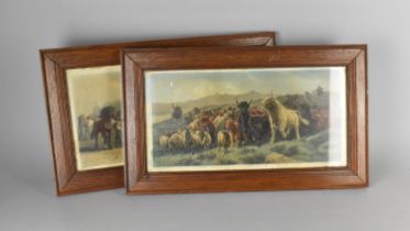 Two Oak Framed Late 19th Century Coloured Engravings, Both After Rosa Bonheur and Published by