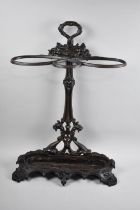 A Late 19th/Early 20th Century Coalbrookdale Cast Iron Stick Stand, Support in the Form of Vines and