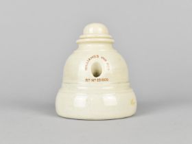 A Williams's Inkpot in Cream Glaze, Screw Off Cap, 10cms High