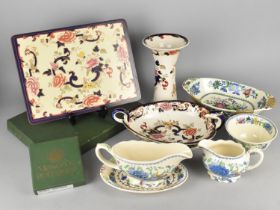 A Mason's Mandalay Vase, Dish Together, Place Mats and Coasters Together with Mason's Regency