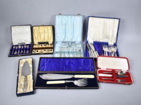 A Collection of Various Boxed Silver Plated Cutlery