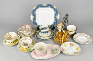 A Collection of Various Ceramics to Comprise Five Pieces of Aynsley Decorated with Yellow Flower