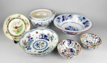 A Collection of Various Late 19th and 20th Century Transfer Printed Ceramics to Comprise Large Losol