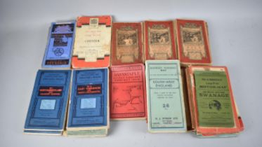 A Collection of Various Vintage Road Maps by Bartholomew, Ordnance Survey Etc