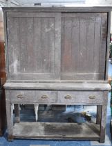 A 19th Century Country House Scullery Cabinet in Pine, the Base with Two Drawers, Upper Section with