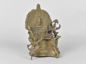 An Indian Brass Altar Censer with Two Indian Bronze Mounts